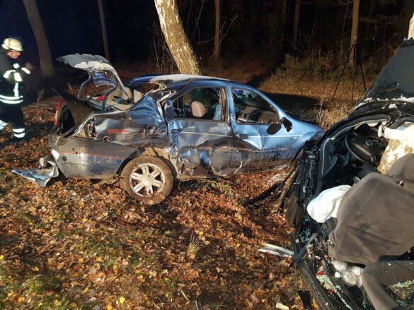 2018-11-27_Unfall-zwei-PKW-gegen-Baum-toedlich_Bohmte-Landkreis-Osnabrueck_017 Tödlicher Verkehrsunfall in Bohmte im Landkreis Osnabrück