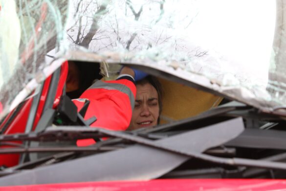 Fahrzeugbrand und Busunfall - Einsatzübung in Melle