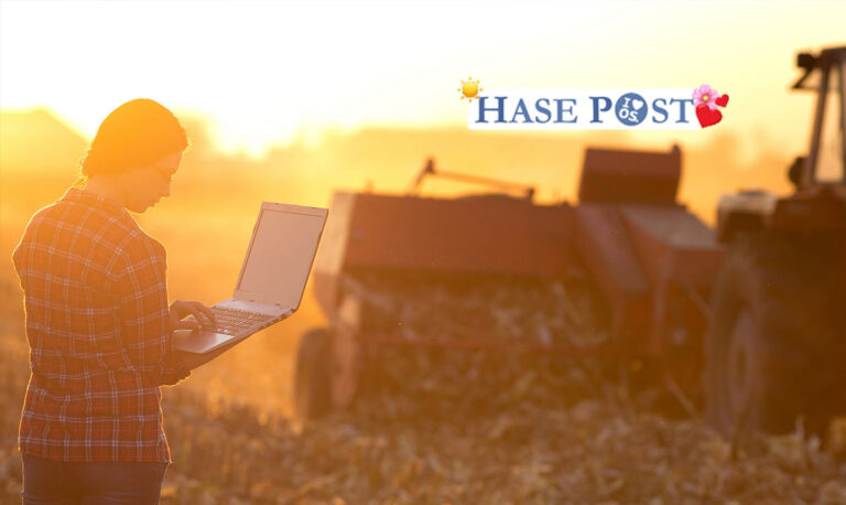 Landwirt mit PC