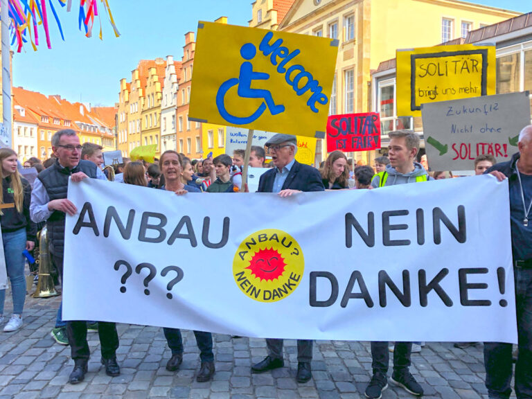 Demonstration gegen Ratsgymnasium-Anbau
