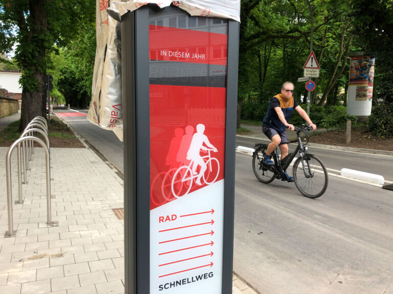 Fahrradzählanlage in der Schlachthofstraße