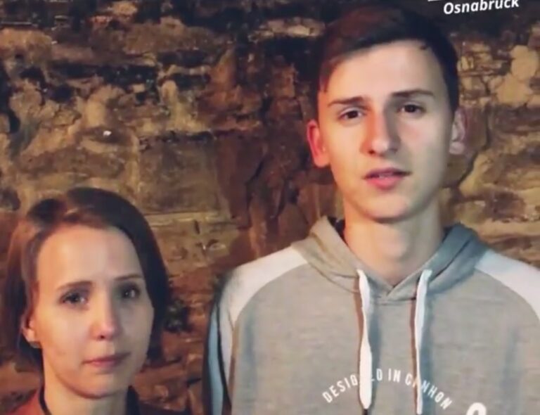 Die Osnabrücker Jusos Melora Felsch und David Olef (Screenshot Facebook)