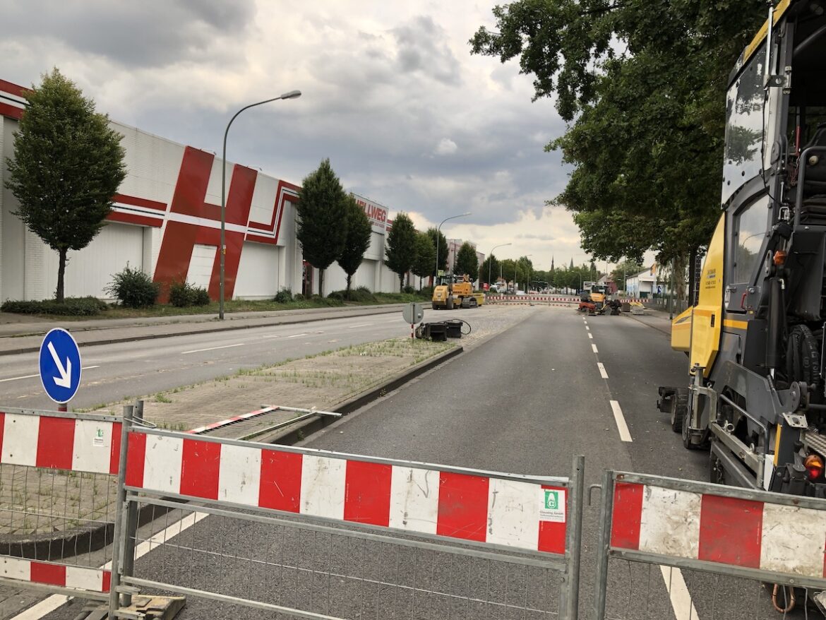 Feierabend an der Baustelle Hansastraße