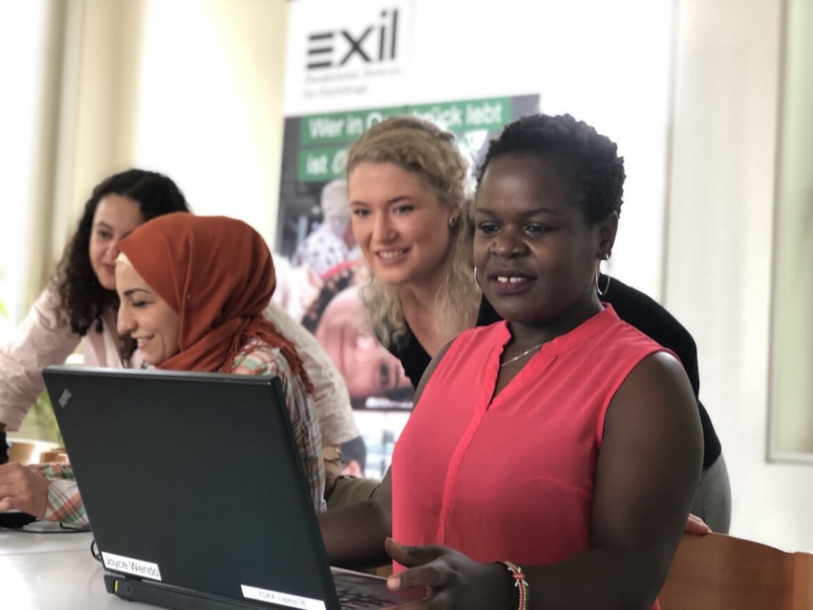 (v.l.n.r.) Nermeen Alkhodari, Tamara Abdo, Ann-Christin Huber und Joy Wendo