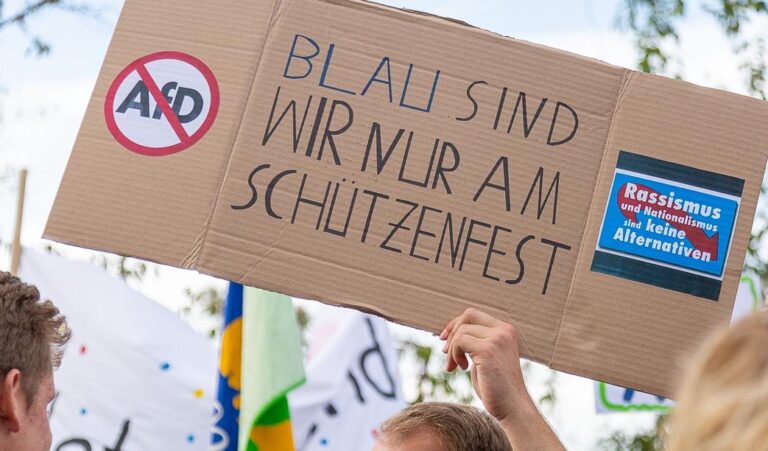Protest gegen die AfD im Landkreis Osnabrück; Foto: Dieter Reinhard