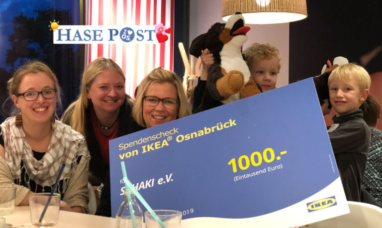 Spendenübergabe an die SCHAKI Selbsthilfegruppe Osnabrück