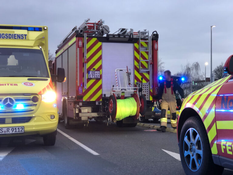 Rettungskräfte am Unfallort