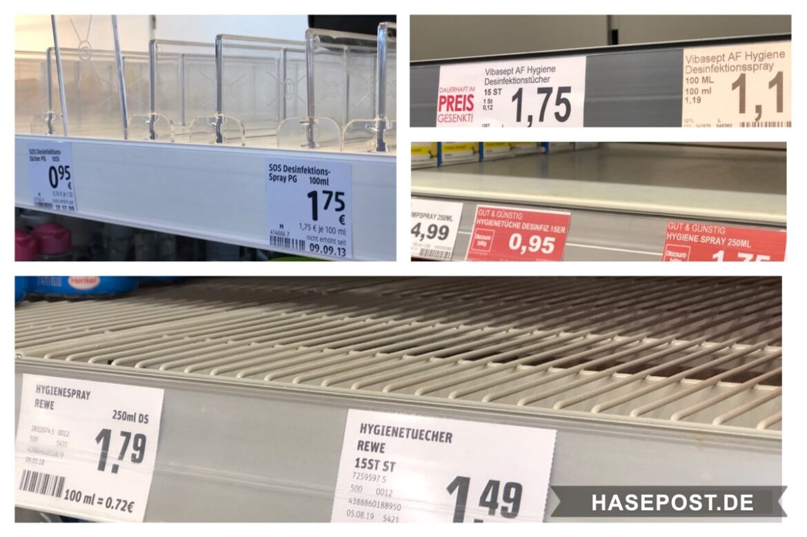 Hygienesprays ausverkauft
