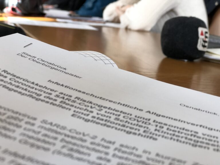 Pressetermin Corona Stadt Osnabrück