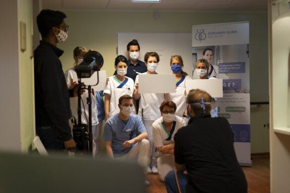 DSC05651 Wie über 60 Mitarbeiterinnen und Mitarbeiter der Schüchtermann-Kliniken in Bad Rothenfelde und Bad Iburg eine wichtige Message übermittelten