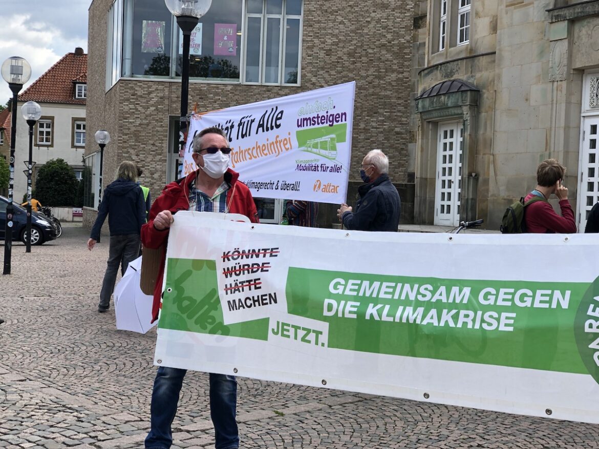 Bei dieser Fridays for Future Demonstration war die Generation der Eltern und Großeltern gut vertreten