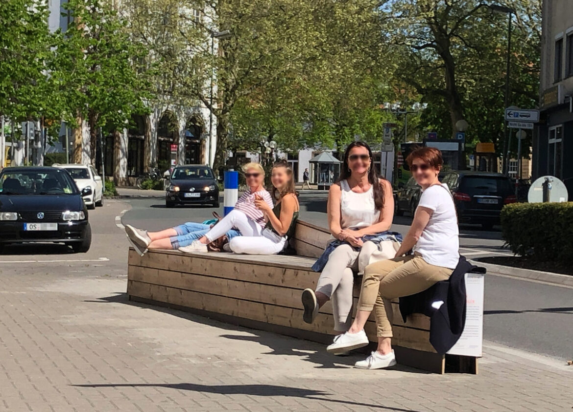 Das Parklet wird am neuen Standort gut angenommen