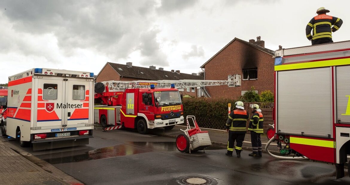 Feuer in der Bramscher Gartenstadt, Foto: Dieter Reinhard