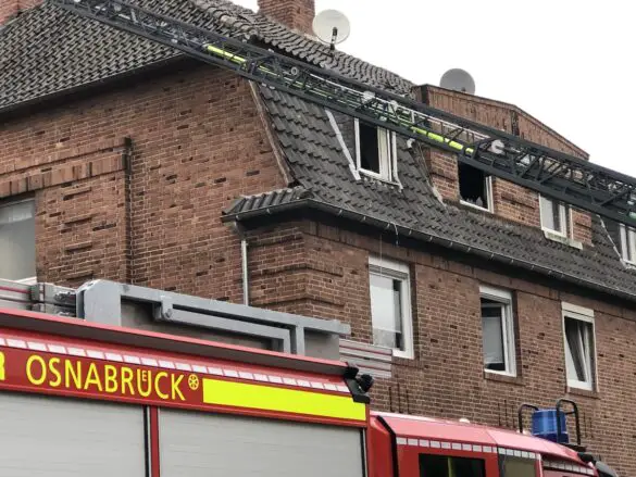 Dachgeschosswohnung brannte in Osnabrück Eversburg am Sonntagmorgen [Update]