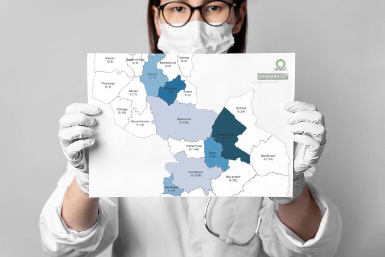 Corona-Infektionen in der Region Osnabrück