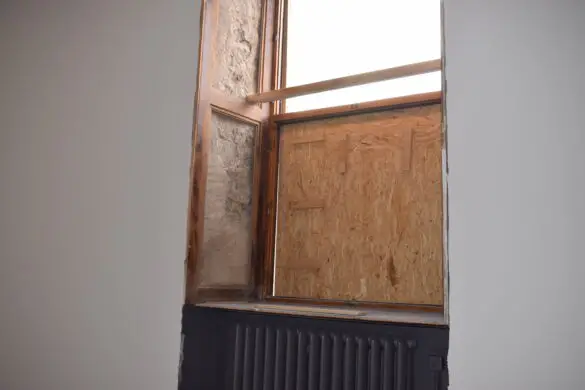 Einblick in den aktuellen Stand der Renovierungsarbeiten im Osnabrücker Ratssitzungssaal