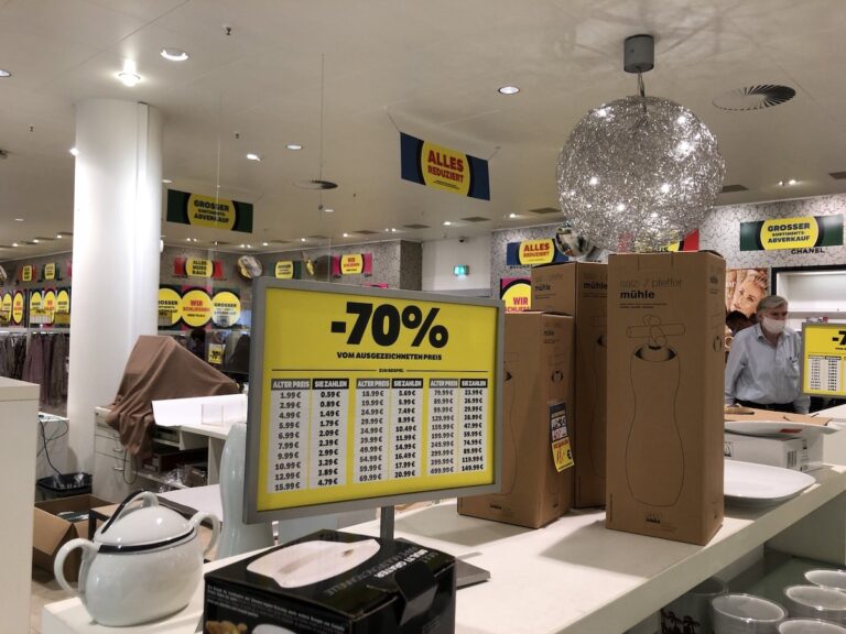 Alles muss raus bei Galeria Kaufhof in Osnabrück