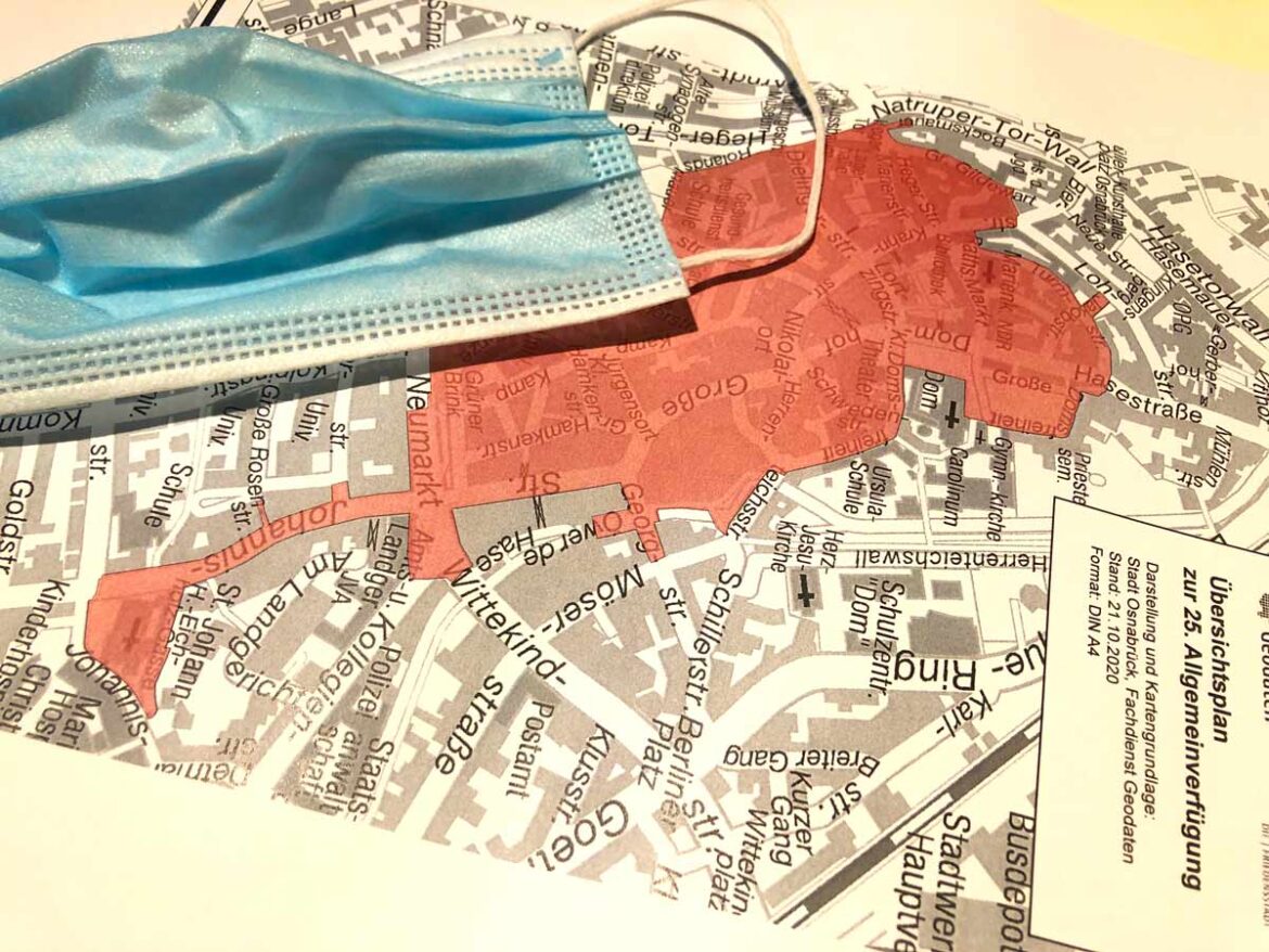 Maskenpflicht in der Öffentlichkeit in Osnabrück