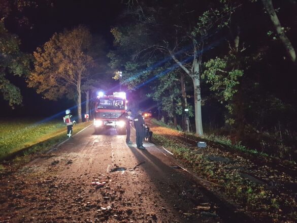 Crash mit zwei PKW auf Landstraße in Ankum bei Osnabrück