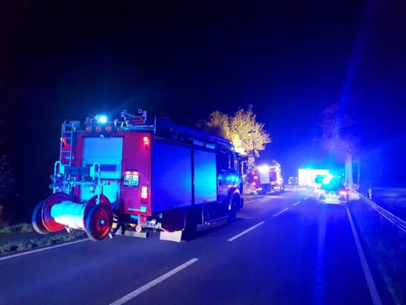 PKW in Melle im Landkreis Osnabrück überschlagen