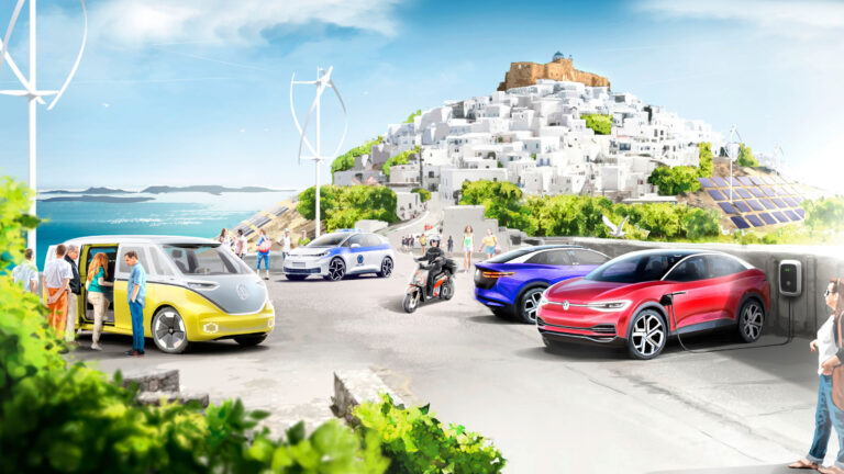 Die griechische Insel Astypalea, Illustration: Volkswagen AG