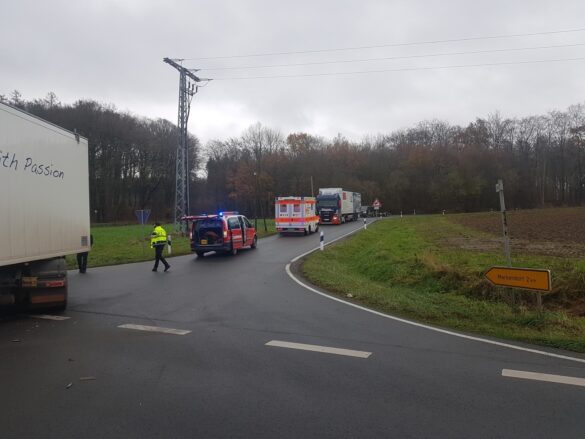Van kracht gegen LKW im Landkreis Osnabrück