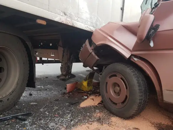 Van kracht gegen LKW im Landkreis Osnabrück