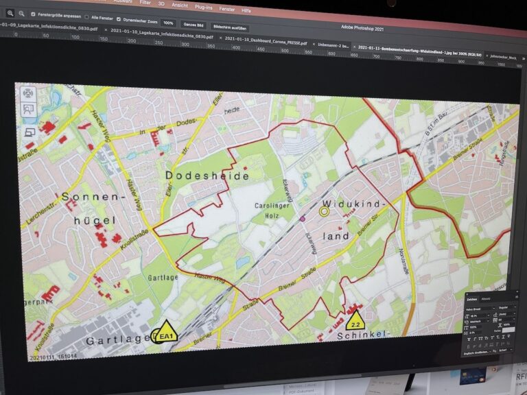 Evakuierungsgebiet 11.01.2021, Quelle: Stadt Osnabrück