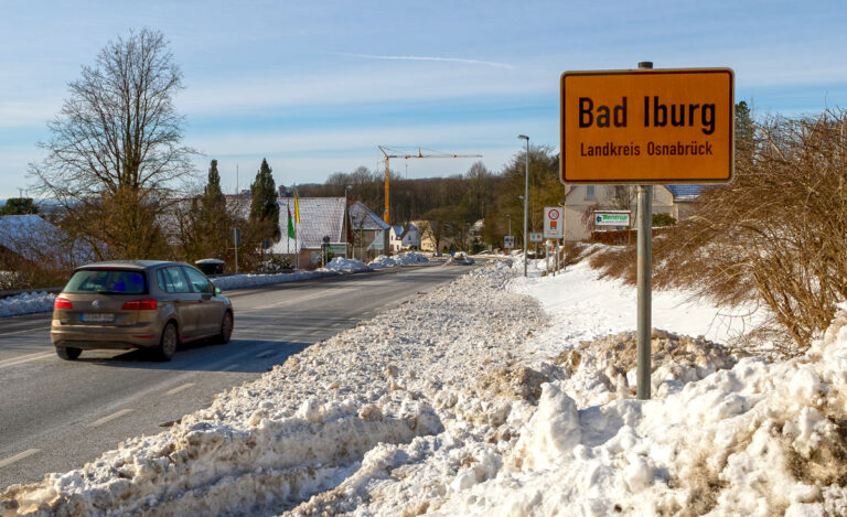 Ortseingang Bad Iburg im Winter, Foto: Dieter Reinhard