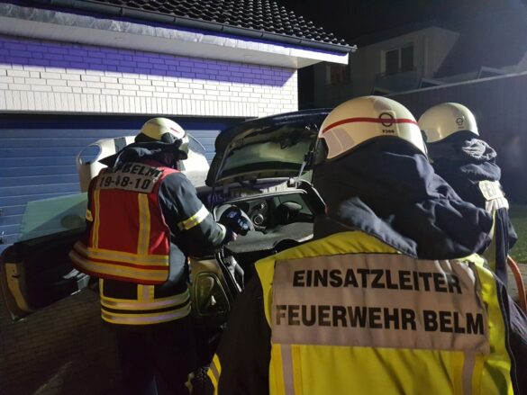 Nachbarn löschen PKW-Brand in Belm bei Osnabrück