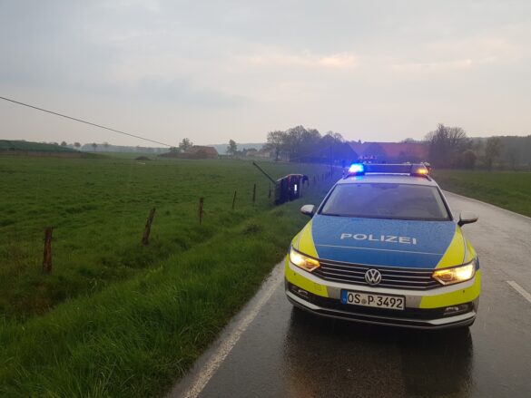 Betrunkener ohne Führerschein verunfallt mit PKW in Ostercappeln im Landkreis Osnabrück