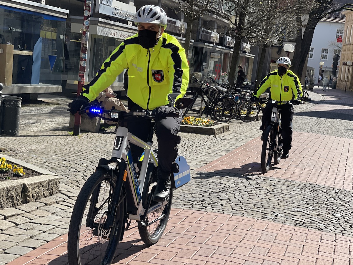 Polizei auf Fahrradstreife