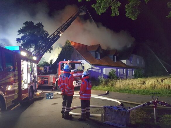 Großbrand eines Anwesens in Bissendorf