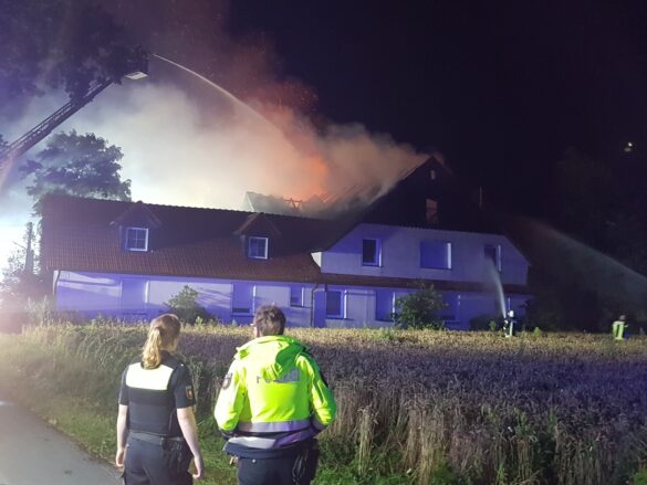 Großbrand eines Anwesens in Bissendorf