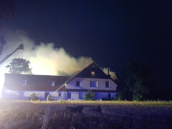 Großbrand eines Anwesens in Bissendorf