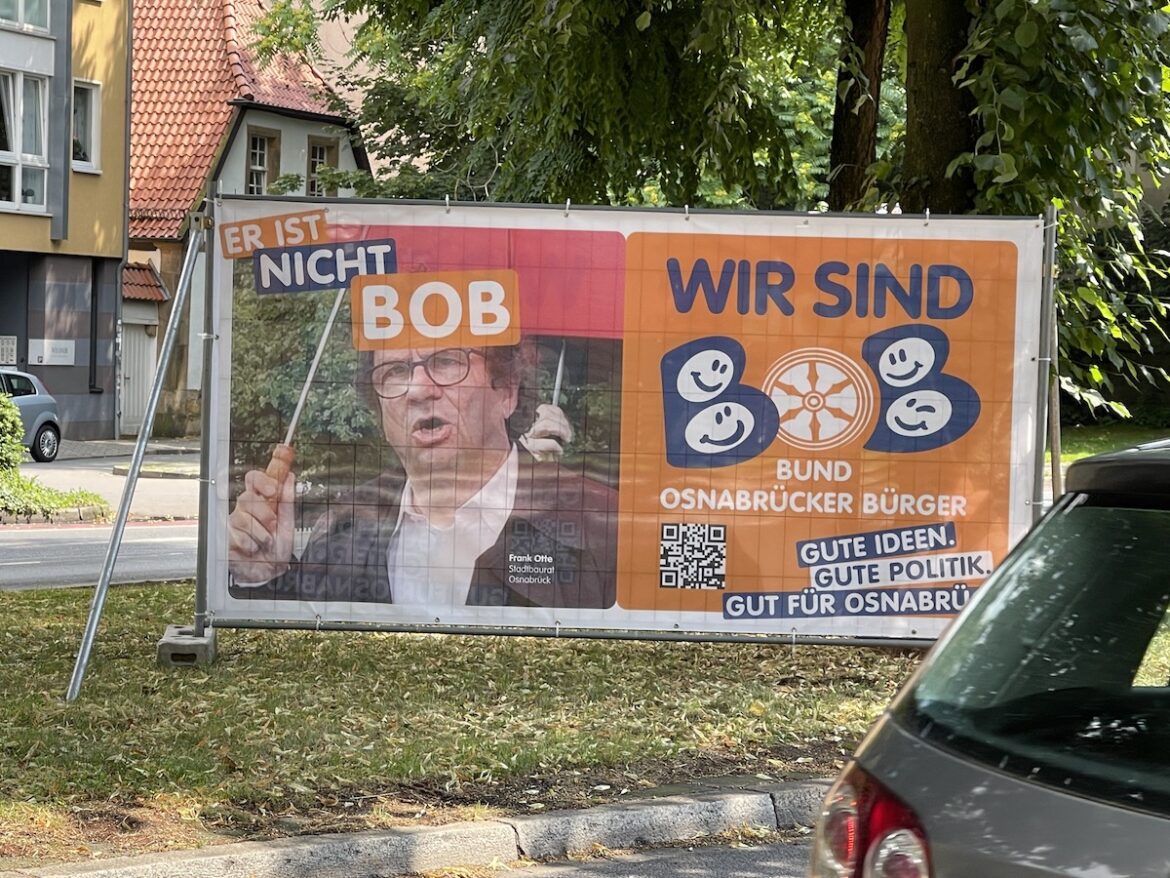 Wahlplakat des BOB mit Frank Otte