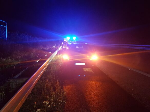 Auffahrunfall auf der Autobahn bei Melle im Landkreis Osnabrück