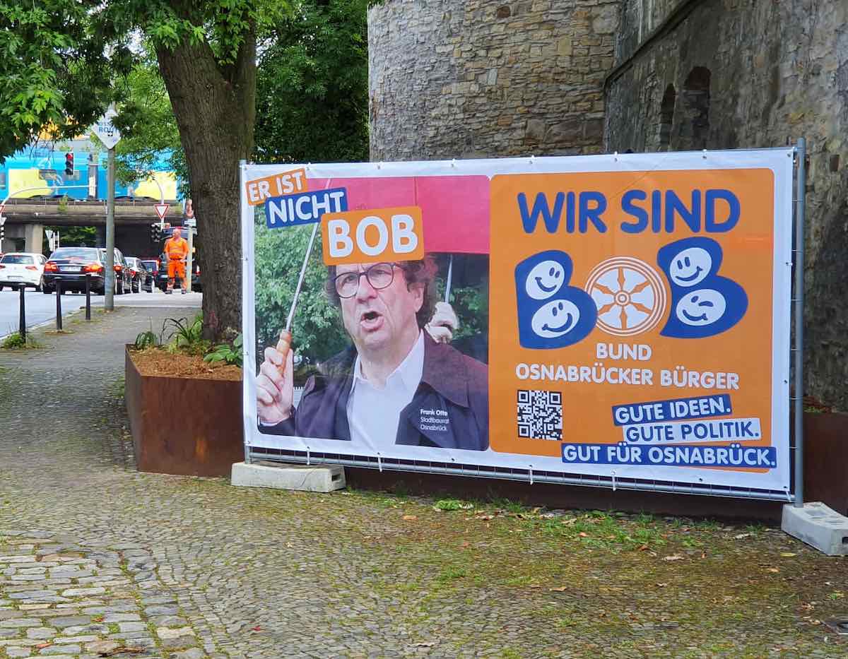 Umstrittenes Wahlplakat des BOB