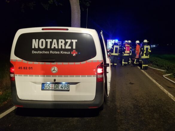 Auto prallt in Melle frontal gegen Baum