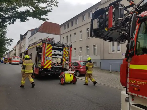 Fassade brennt in Osnabrück