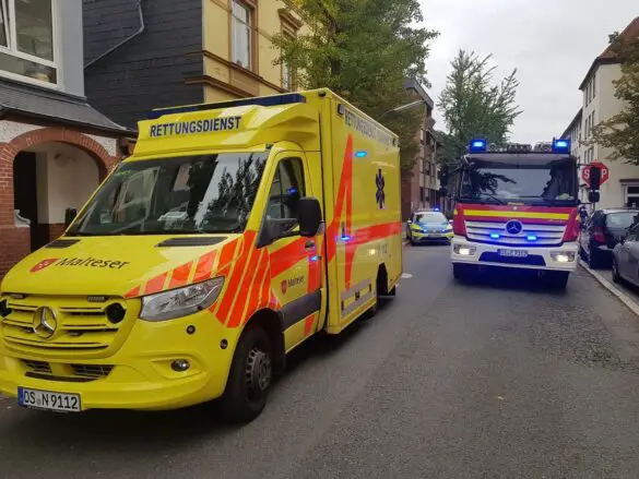 Fassade brennt in Osnabrück