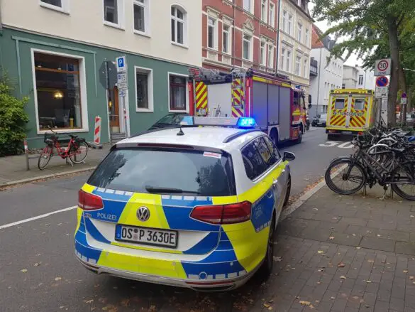 Fassade brennt in Osnabrück