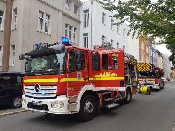 Fassade brennt in Osnabrück
