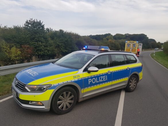 Motorradfahrer kommt von Landstraße in Bissendorf ab