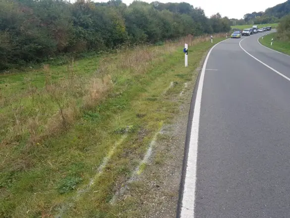 Motorradfahrer kommt von Landstraße in Bissendorf ab