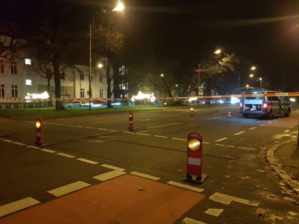 Abgesperrte Unfallstelle