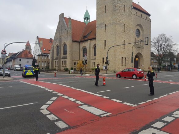 Auto in Unfallstelle