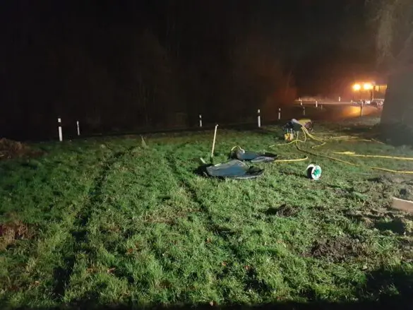 LKW-Bergung auf Autobahn A30 bis in die Abendstunden LKW-Bergung auf Autobahn A30 bis in die Abendstunden