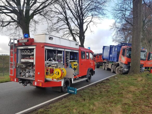 Tödlicher Unfall, PKW kollidiert mit LKW in Ostercappeln