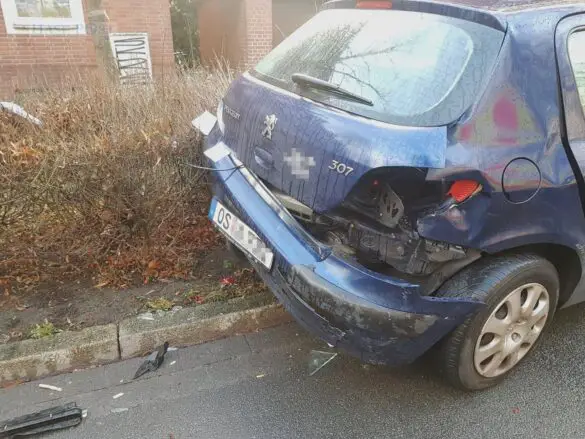 Sutthauser Straße nach PKW-Zusammenstoß voll gesperrt